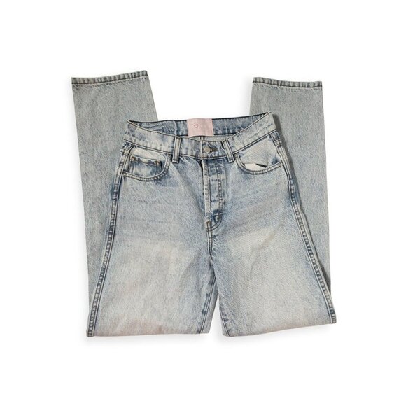 Revice Denim Light Wash Distressed Straight-Leg Jeans Size 25 - Picture 1 of 9